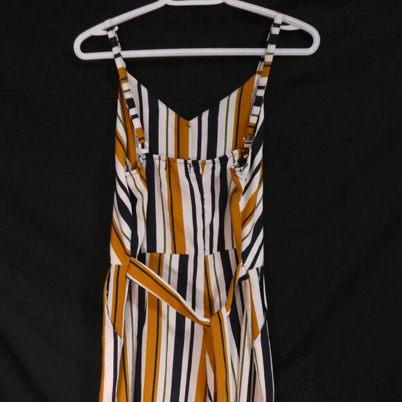 SO NICE COLLECTION | medium | Chevron Striped Sleeveless Jumpsuit | Wide Bottoms - Picture 12 of 16